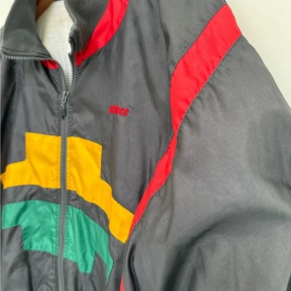 Vintage Prince Sportswear Tennis Windbreaker Jacket Multicolor Size Large - Picture 2 of 7